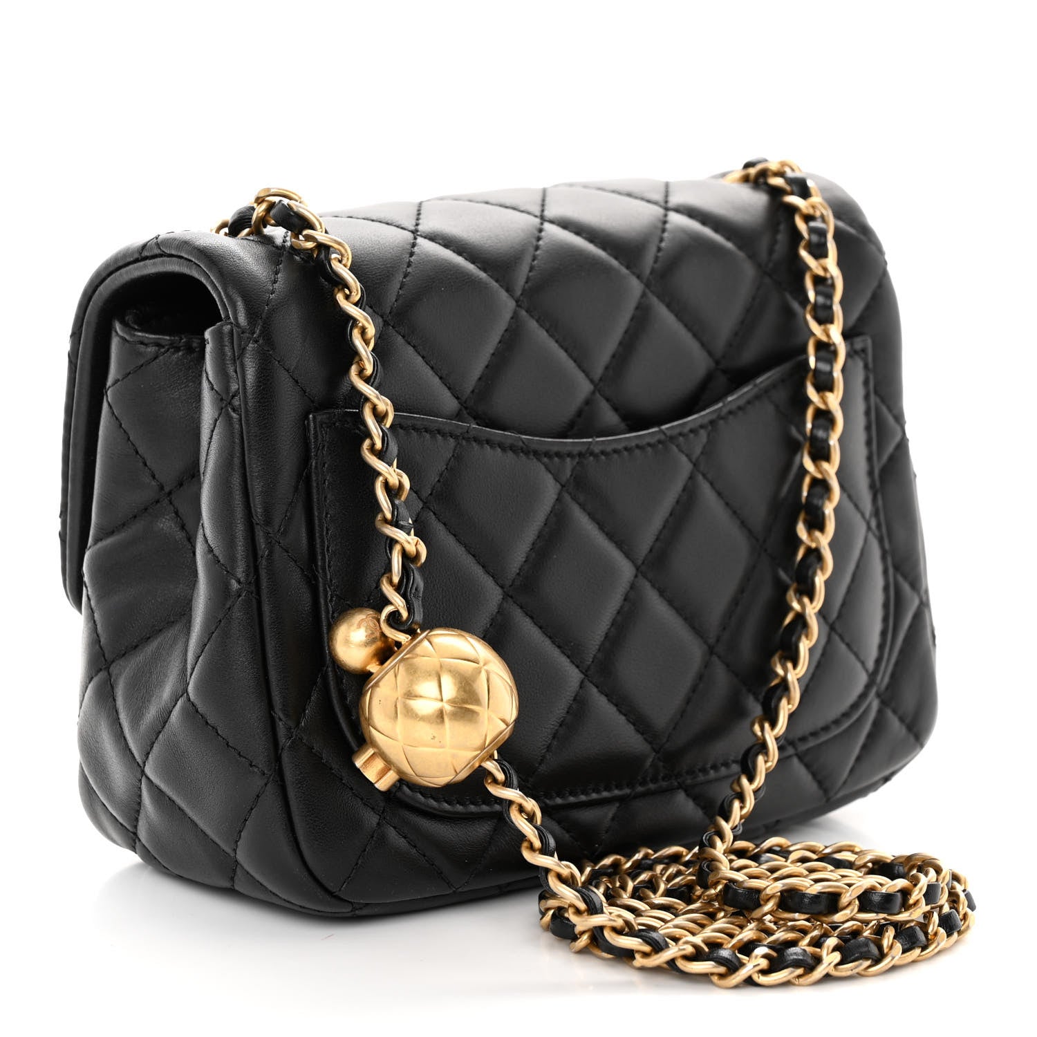Chanel Lambskin Quilted Mini Pearl Crush Flap Black 3 of 11