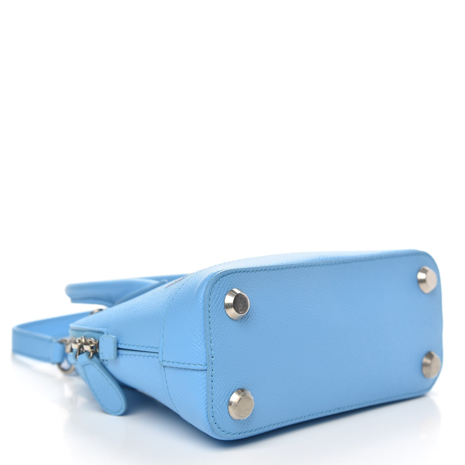 Balenciaga Signature Grained Calfskin Logo XXS Ville Top Handle Bag Baby Blue Black 4 of 12