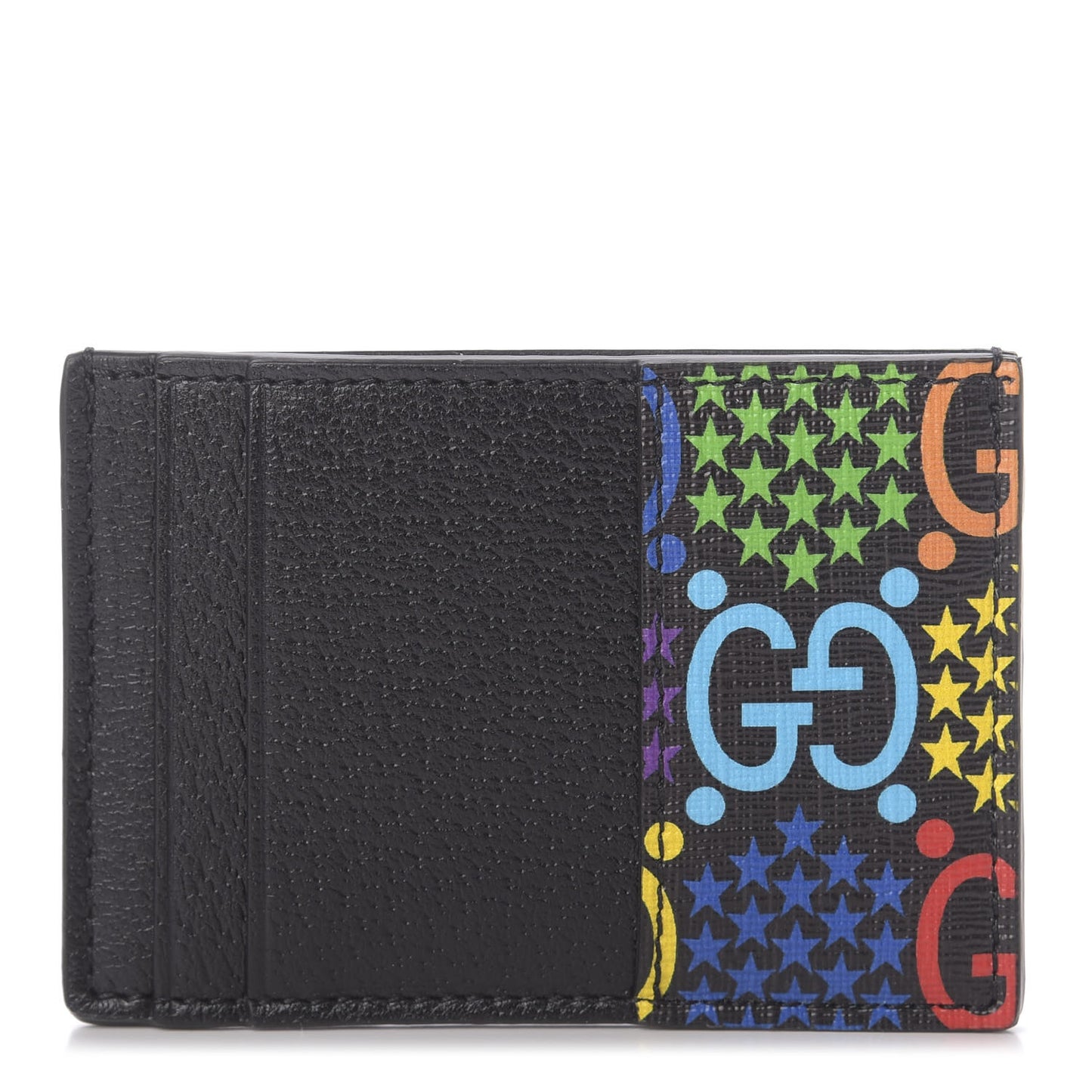 GG Supreme Monogram Psychedelic Card Holder Black