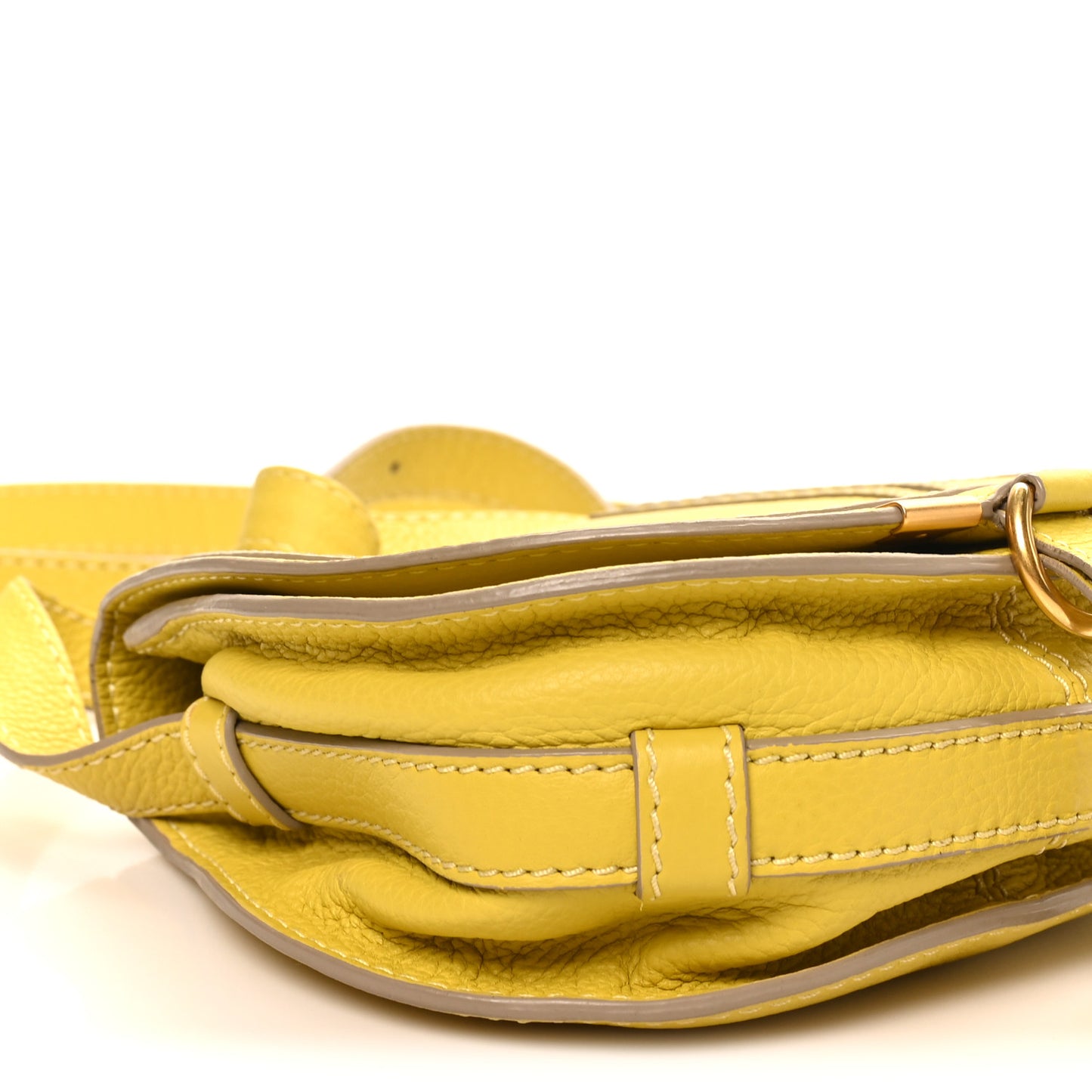 Calfskin Mini Marcie Round Crossbody Bag Neon Yellow Neon Yellow