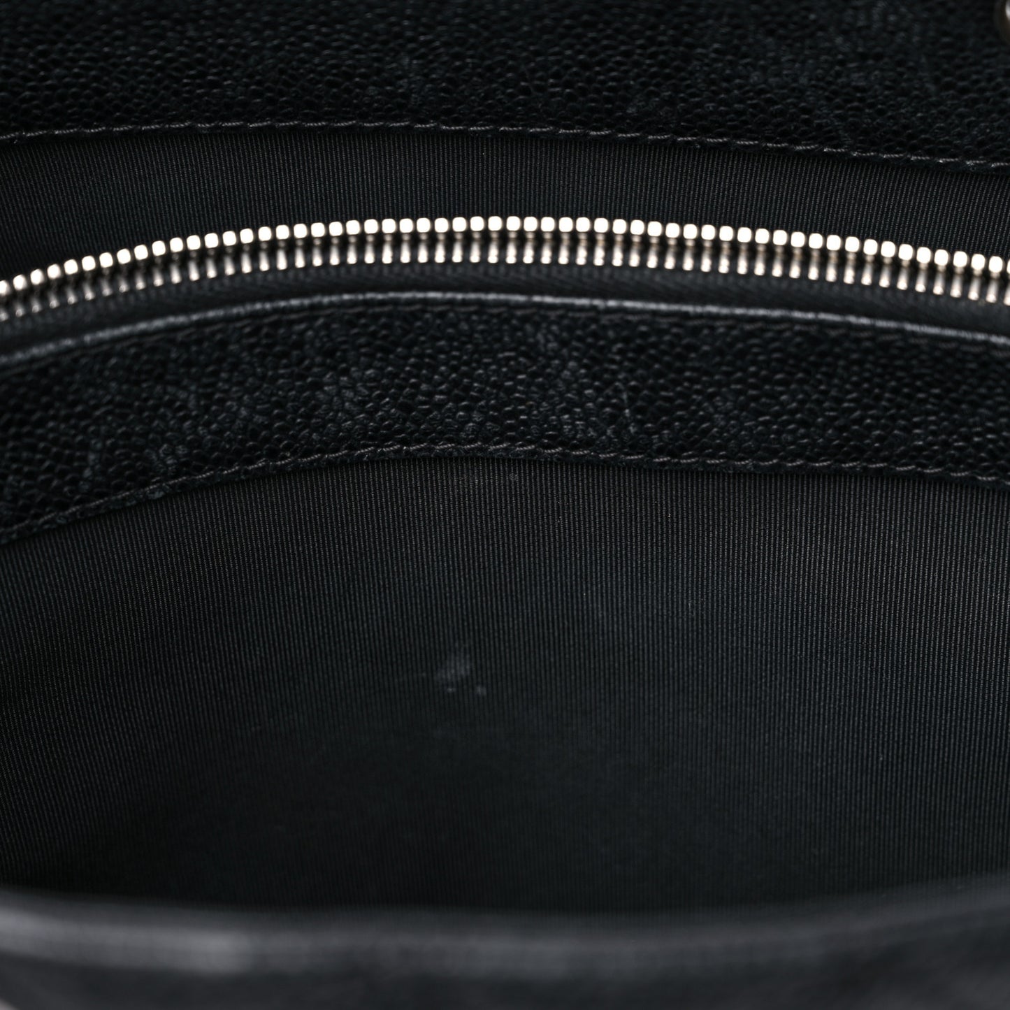 Caviar Quilted Grand Shopping Tote GST Black