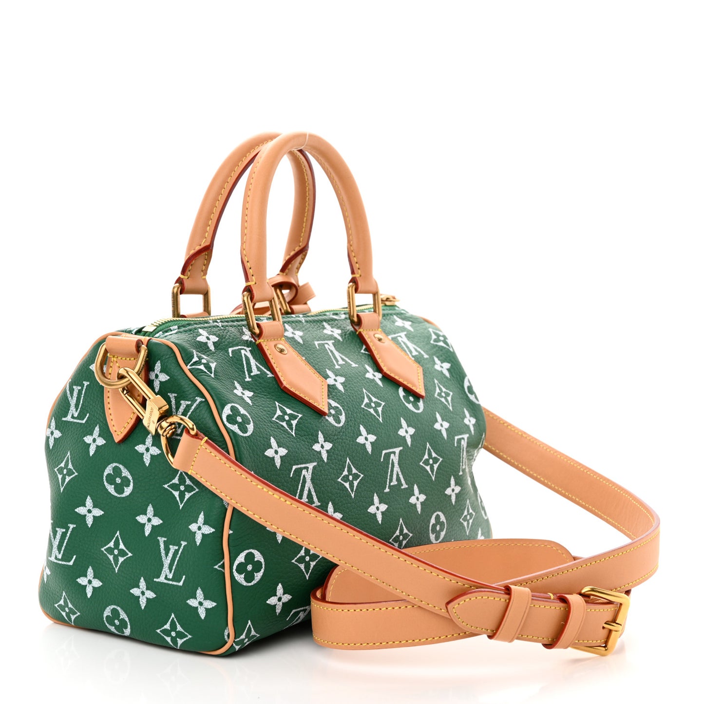 Calfskin Monogram Speedy P9 Bandouliere 25 Green