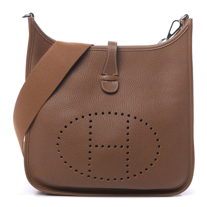 Hermes Taurillon Clemence Evelyne III PM Gold 1 of 11