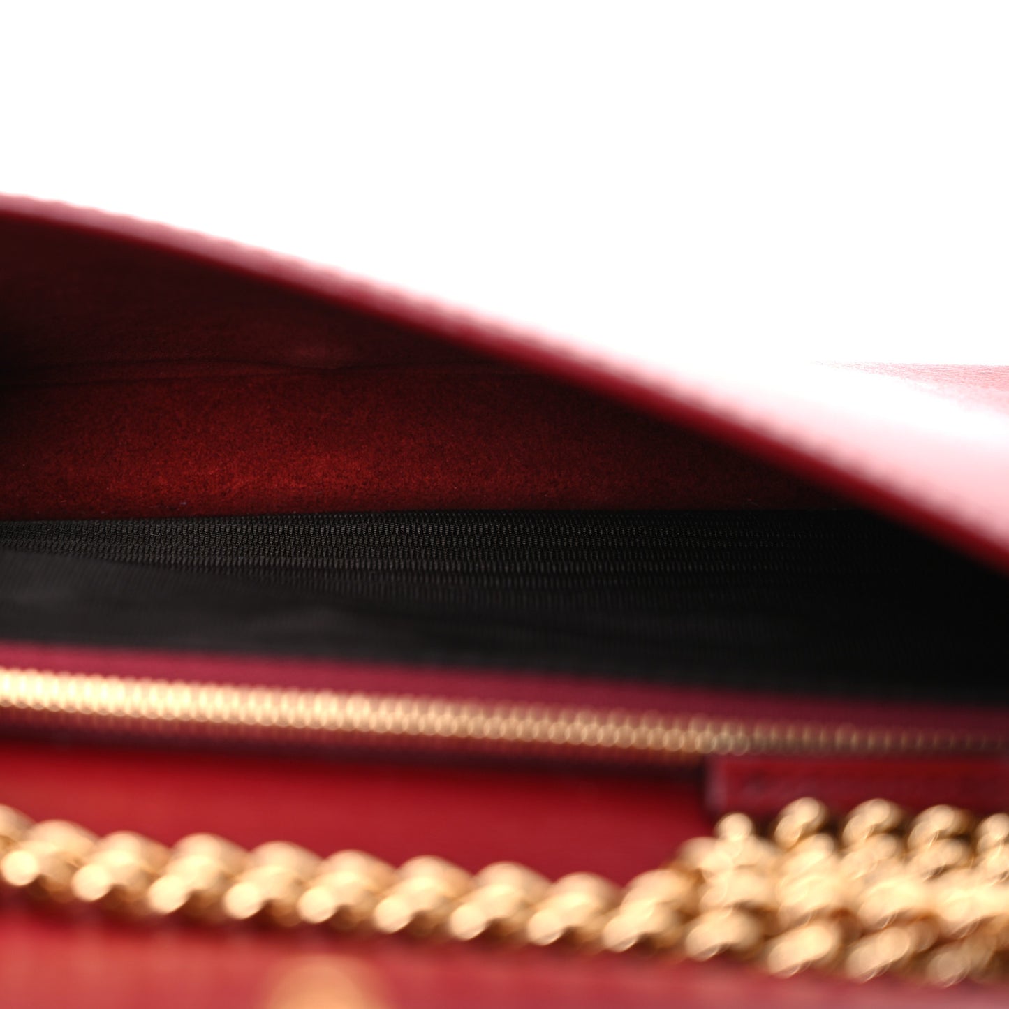 Boarded Plutone Calfskin Horsebit 1955 Wallet On Chain New Cherry Red