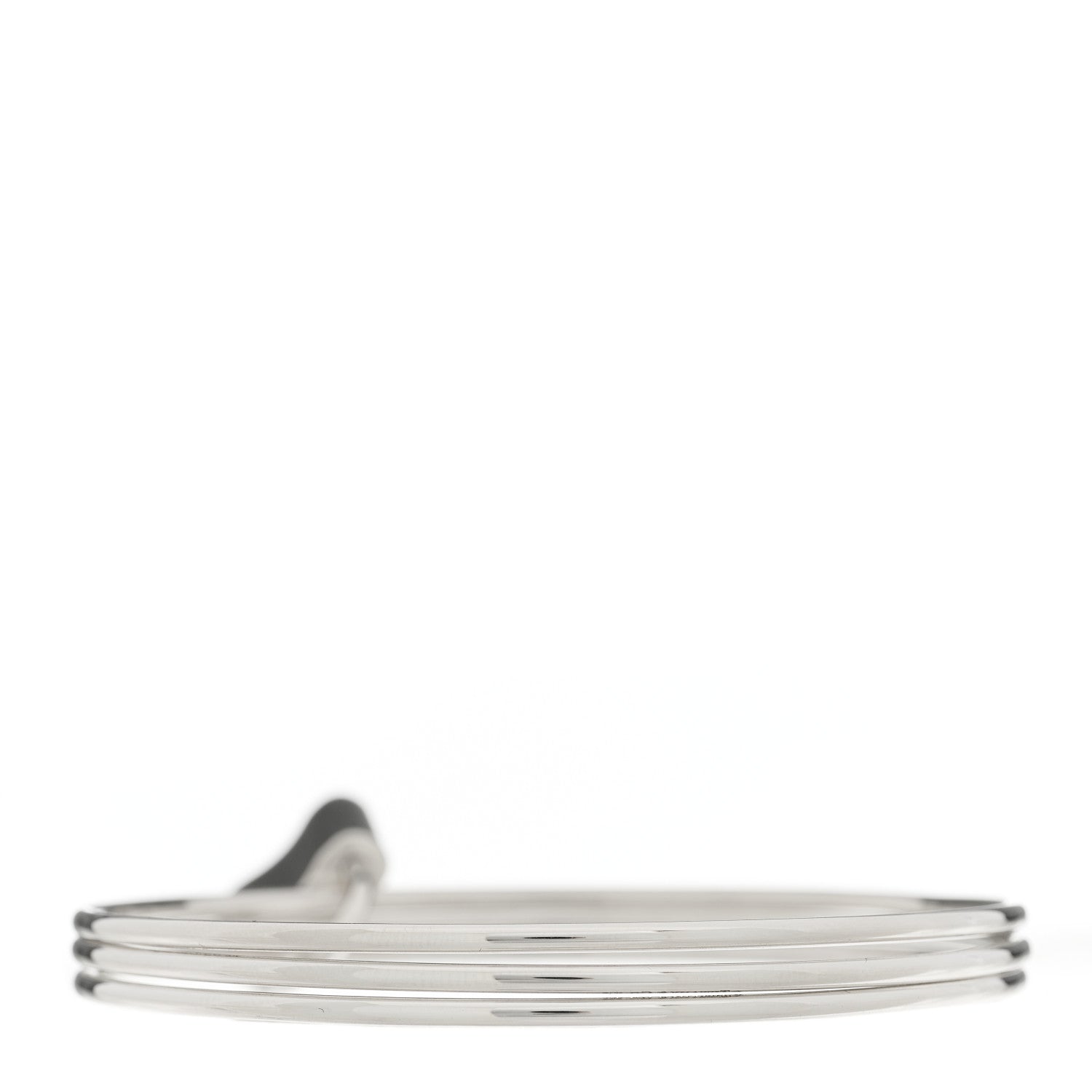 Tiffany Sterling Silver 1837 Triple Bangle Lock Bracelet 2 of 3