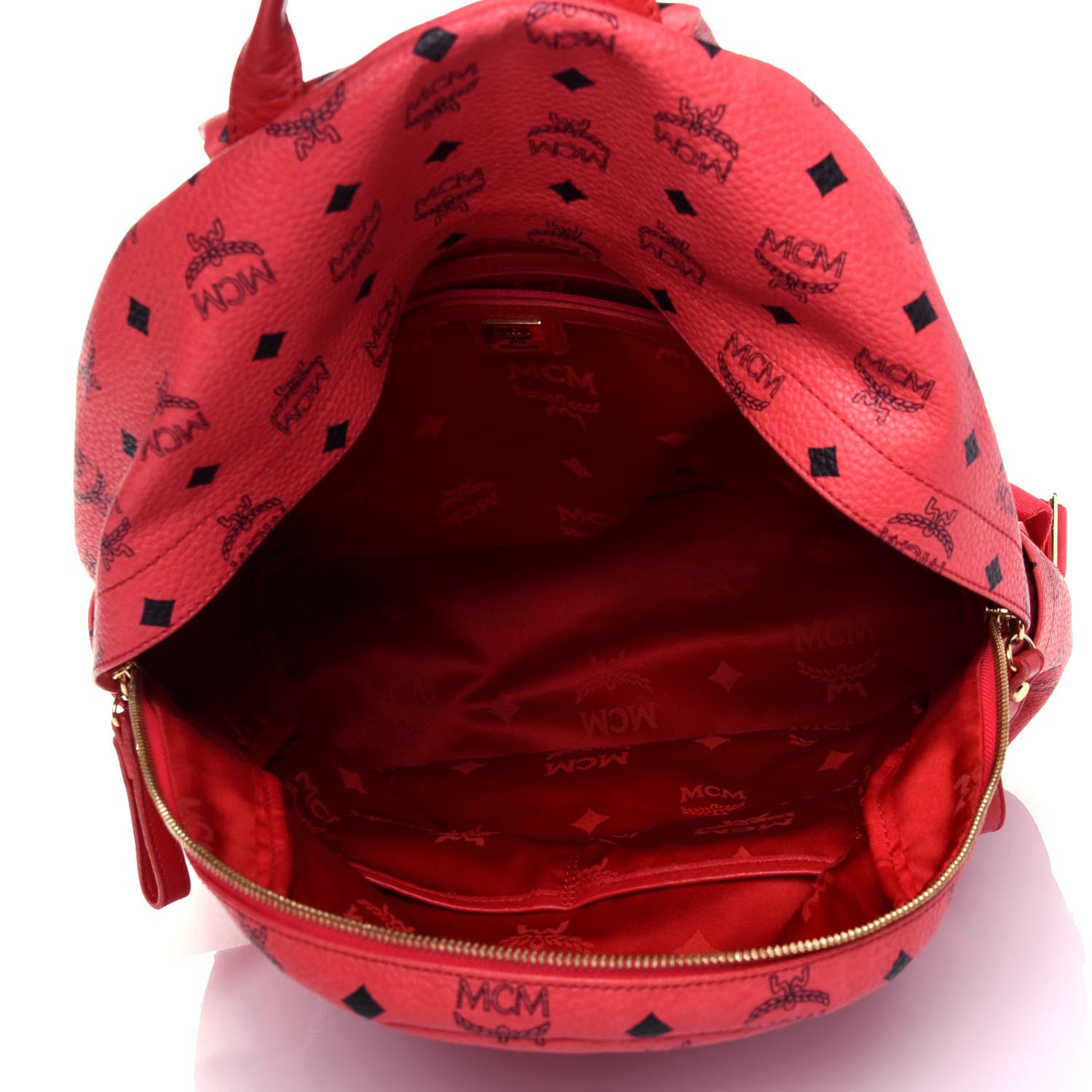 MCM Visetos Medium Sprinkle Stud Stark Backpack Corail 4 of 11