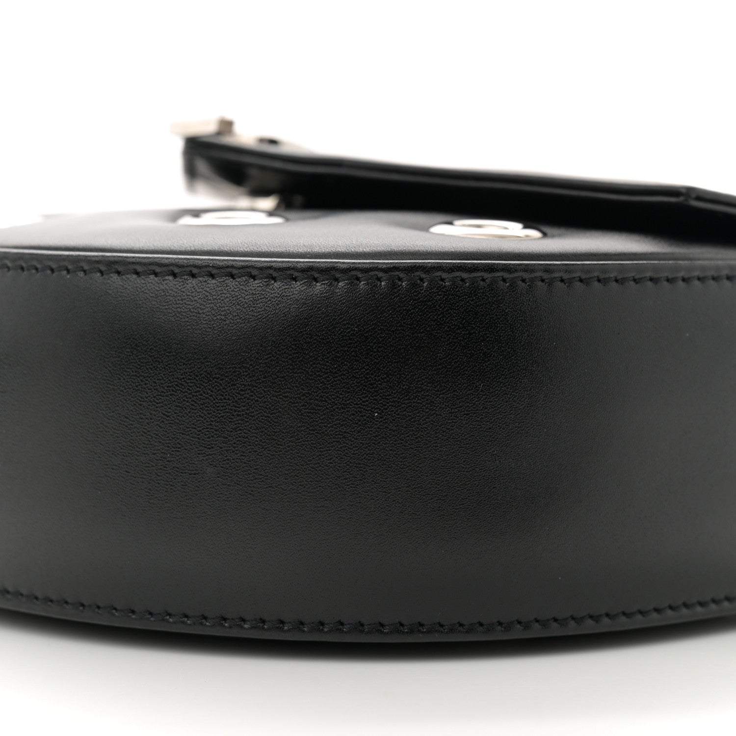 Saint Laurent Box Calfskin Grommet Crossbody Bag Black 10 of 11