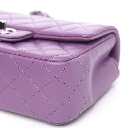Chanel Lambskin Quilted Mini Rectangular Flap Purple 9 of 11