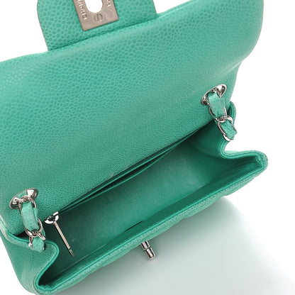 Chanel Iridescent Caviar Quilted Mini Square Flap Green 5 of 8