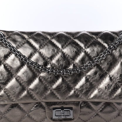 Chanel Metallic Sheepskin Quilted 2.55 Reissue 226 Flap Dark Silver 9 of 9