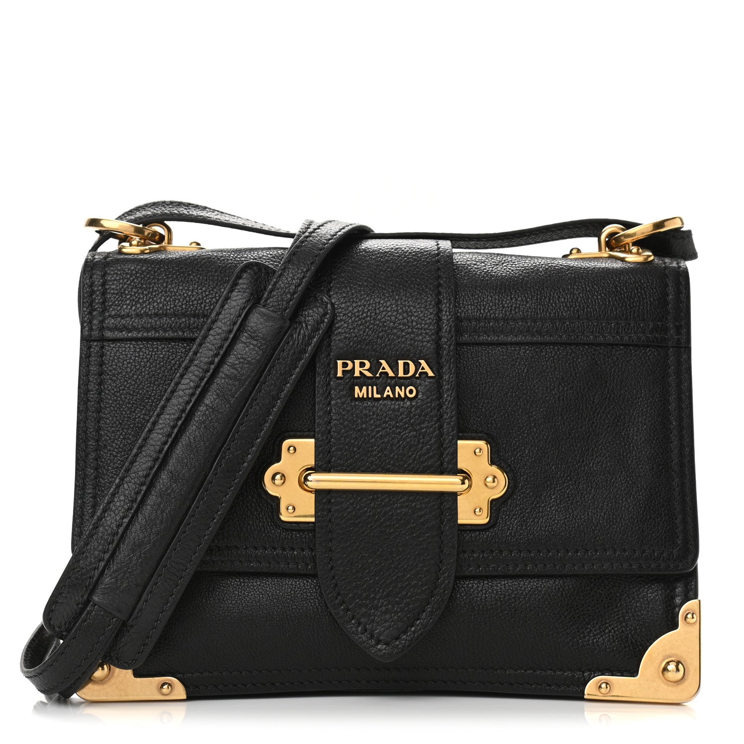Prada Glace Calf Large Soft Cahier Bag Black Astrale 1 of 9