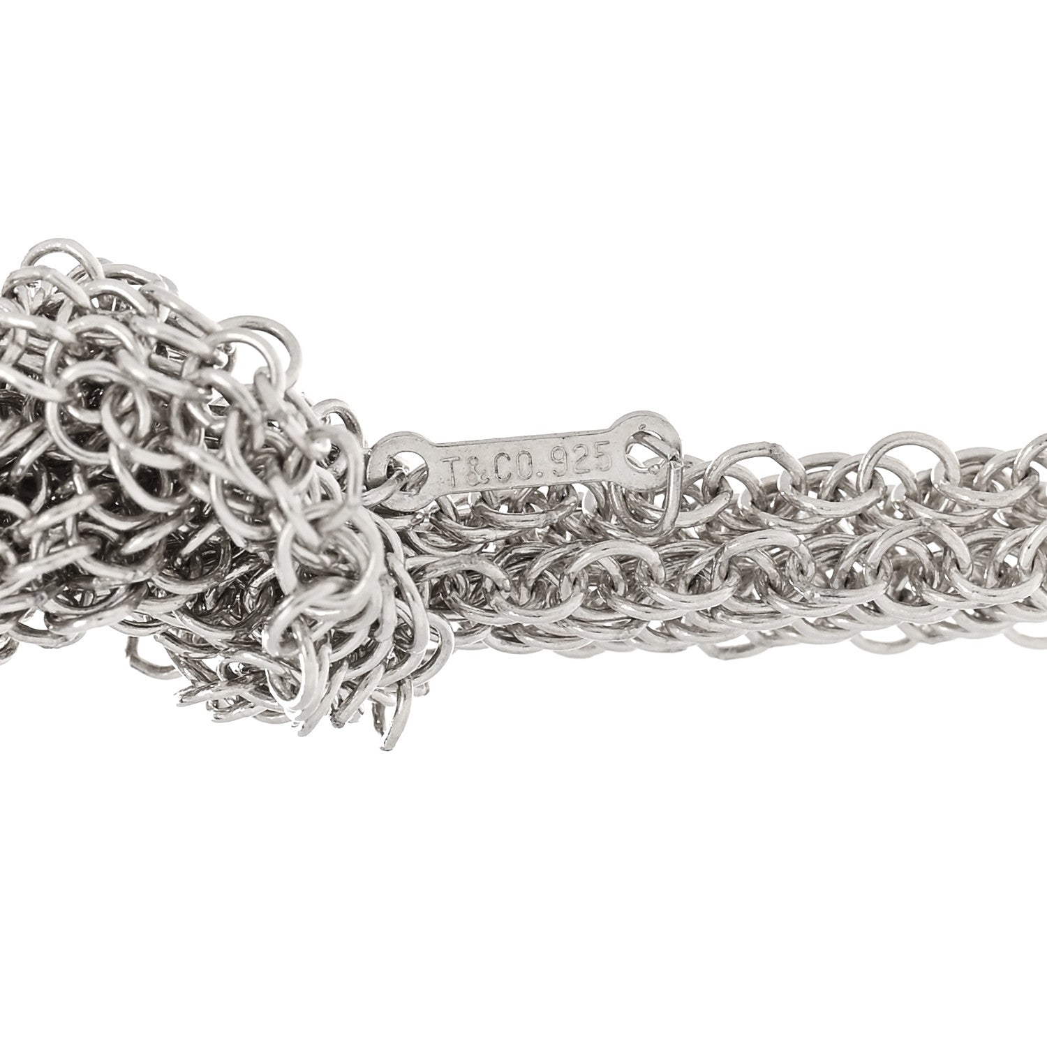 Tiffany Sterling Silver Elsa Peretti Mesh Bib Necklace 5 of 5
