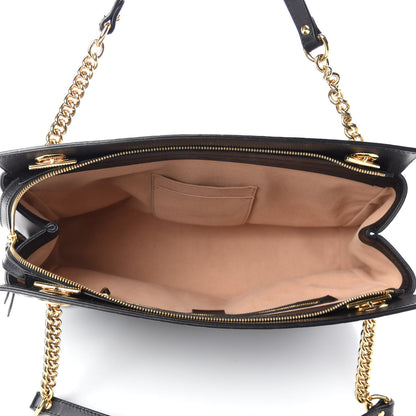 Gucci Guccissima Signature Large Shoulder Tote Bag Black 5 of 10