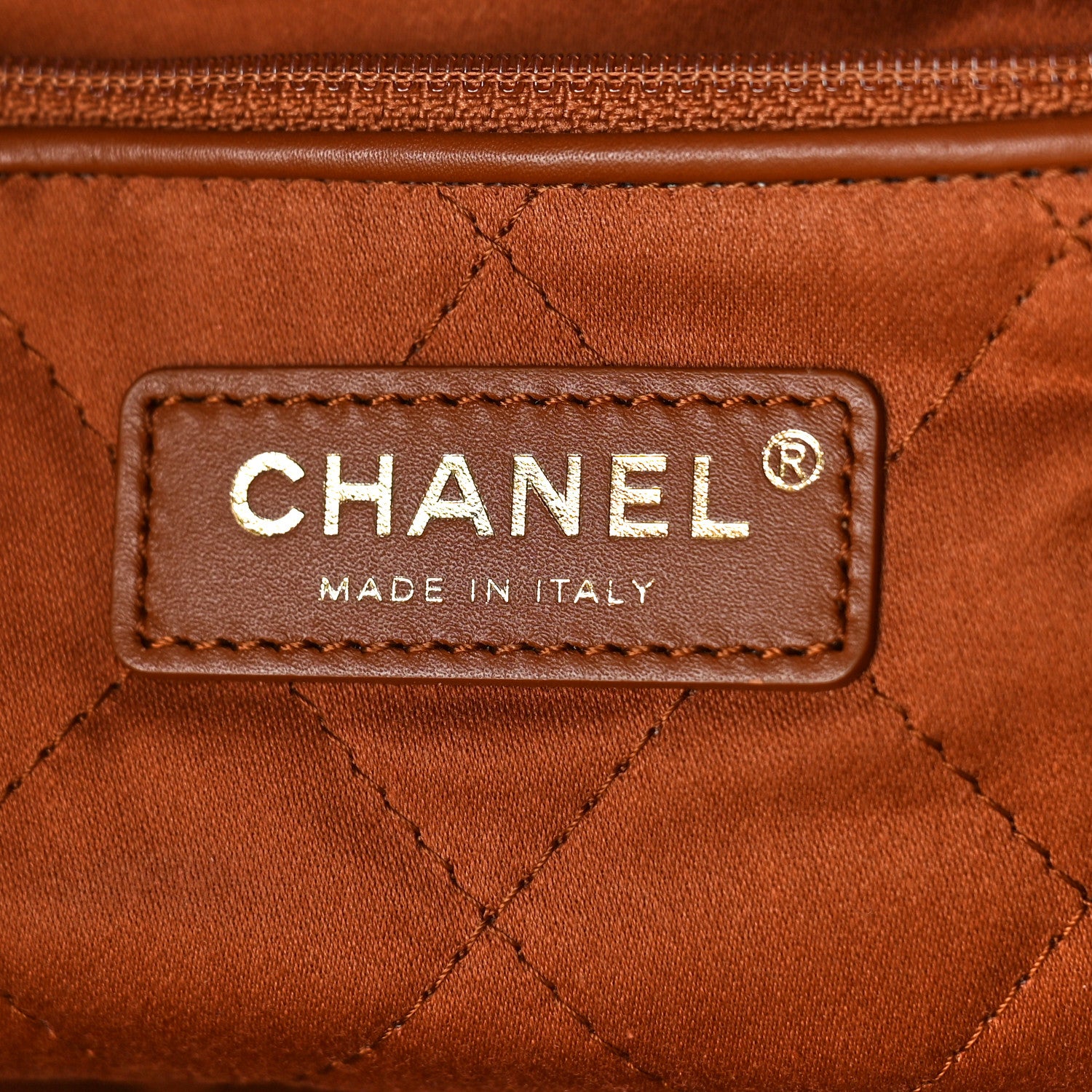 Chanel Shiny Calfskin Quilted Small Chanel 22 Camel 7 of 10