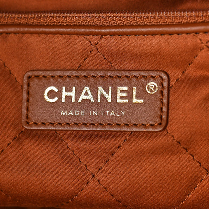 Chanel Shiny Calfskin Quilted Small Chanel 22 Camel 7 of 10