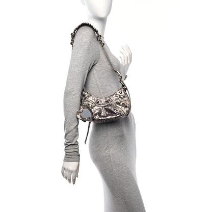 Balenciaga Metallic Agneau Arena Leopard Le Cagole Shoulder Bag XS Brown 2 of 10