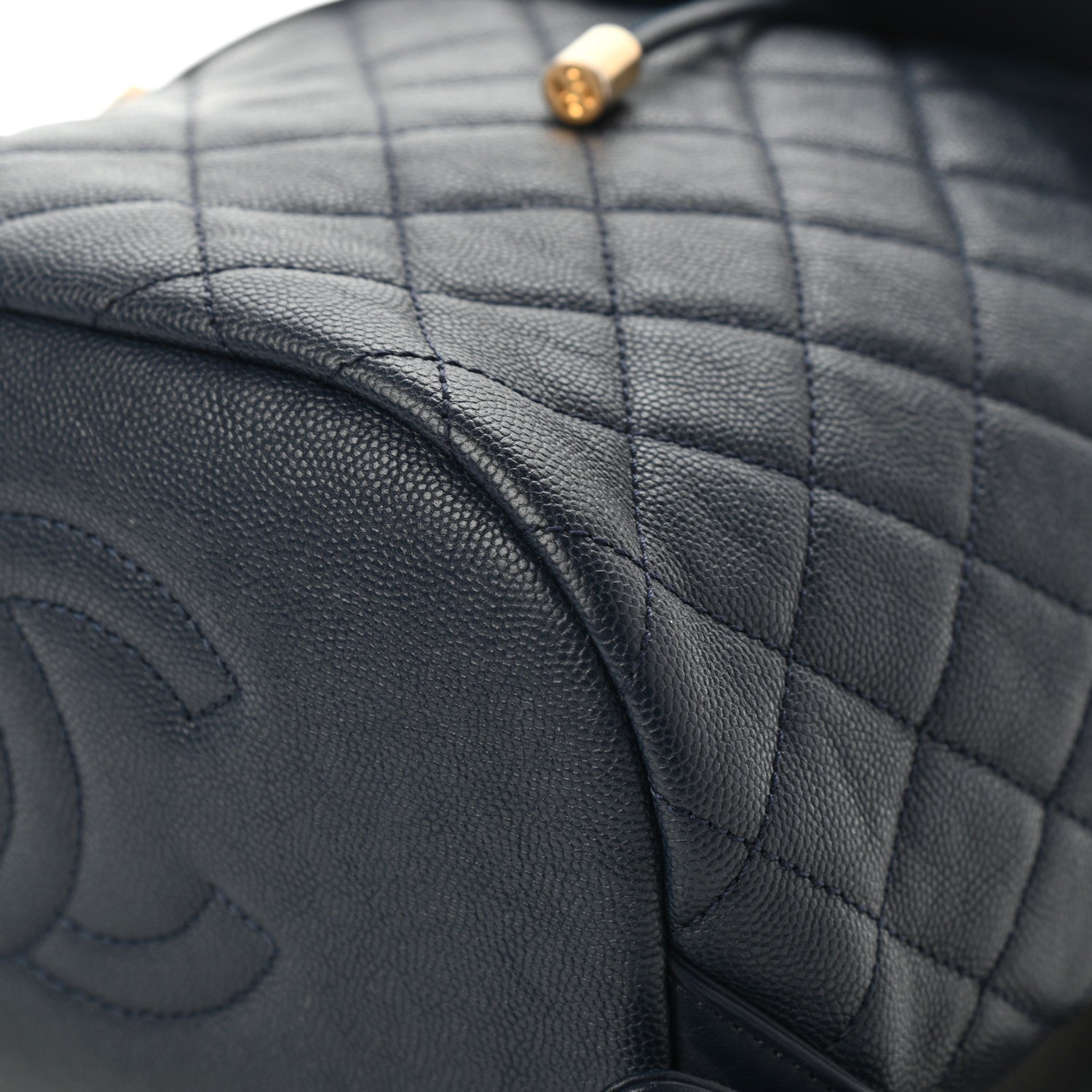 Chanel Caviar Quilted Filigree Backpack Navy 9 of 9