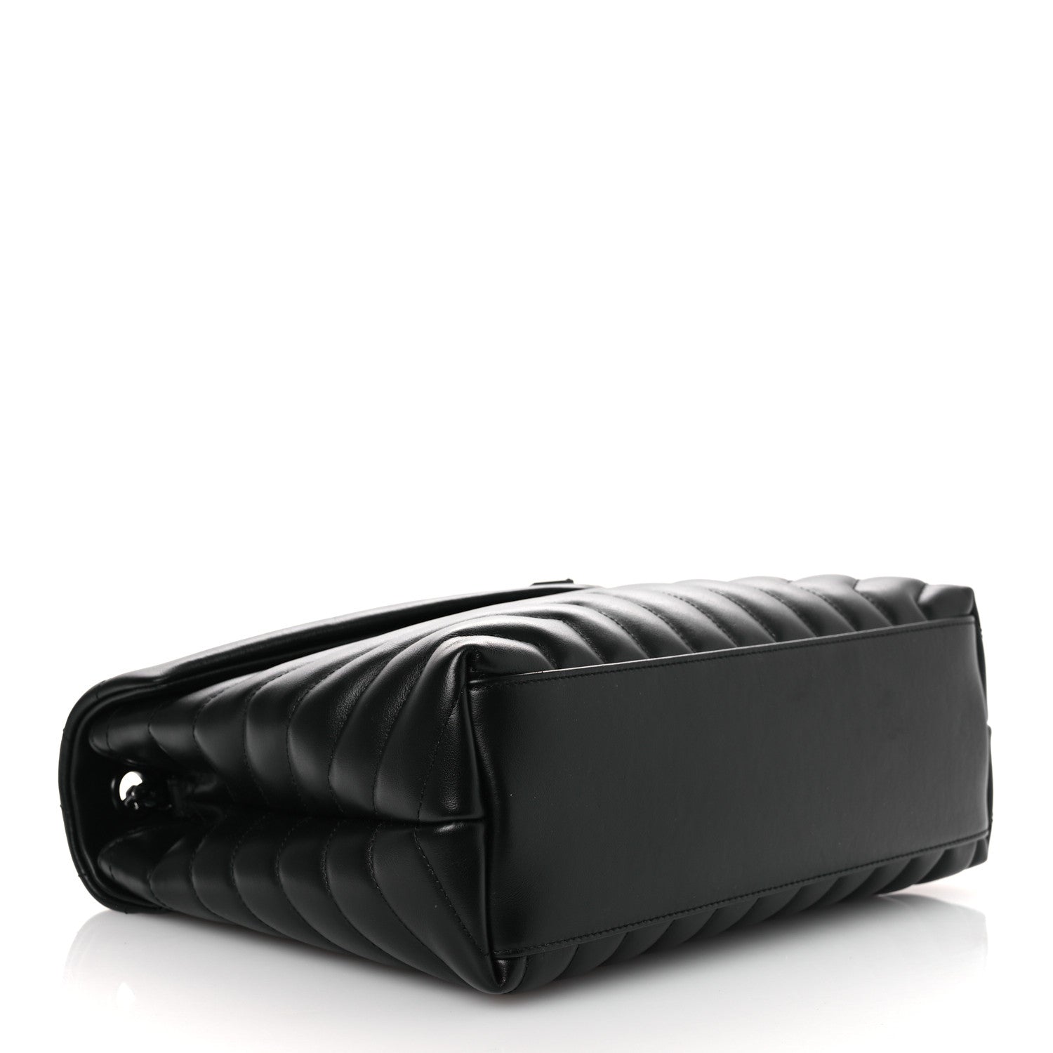 Saint Laurent Calfskin Y Quilted Monogram Monochrome Medium Loulou Chain Satchel Black 4 of 12