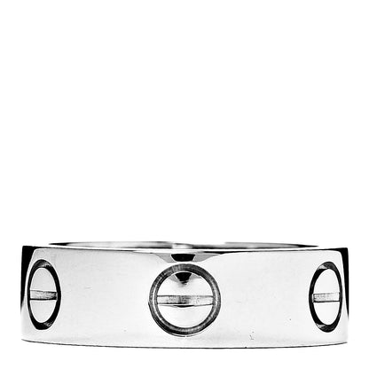 Cartier 18K White Gold 5.5mm LOVE Ring 49 4.75 1 of 4