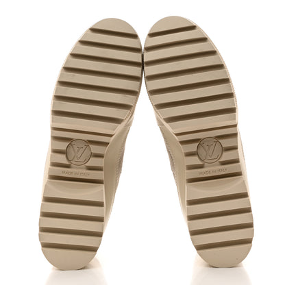 Louis Vuitton Suede Calfskin Laureate Platform Desert Boots 38.5 Taupe 5 of 9