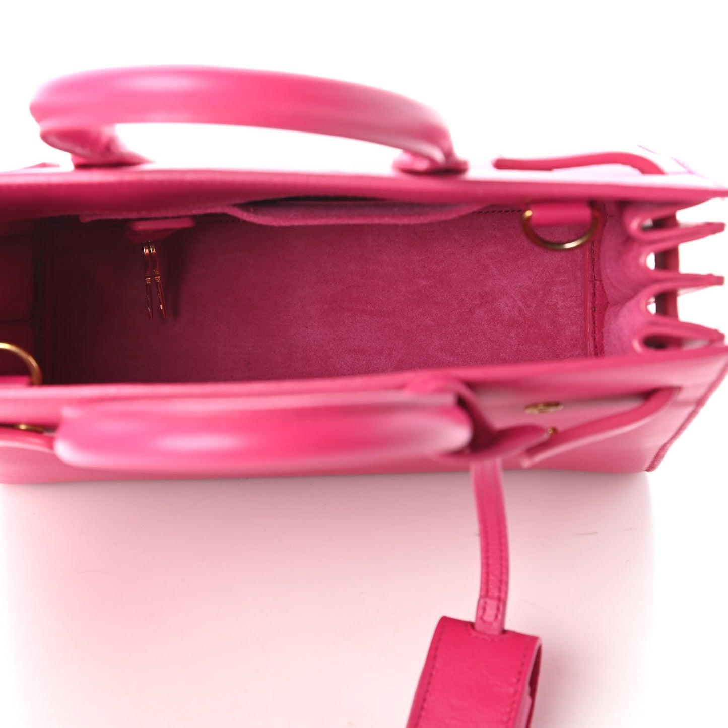 Calfskin Nano Sac De Jour Lipstick Fuchsia