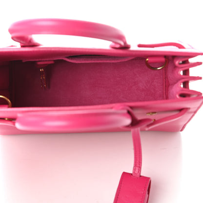 Saint Laurent Calfskin Nano Sac De Jour Lipstick Fuchsia 5 of 11