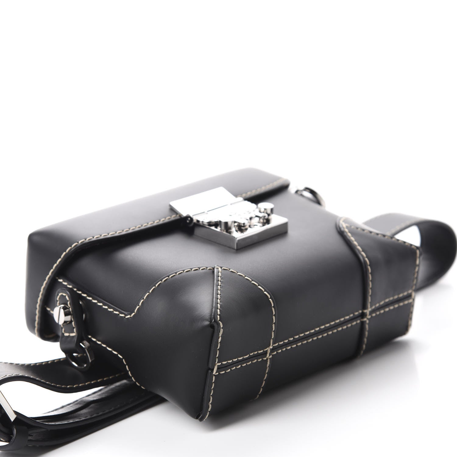 MCM Calfskin Ottomar Monogram Soft Berlin Belt Bag Black 5 of 10