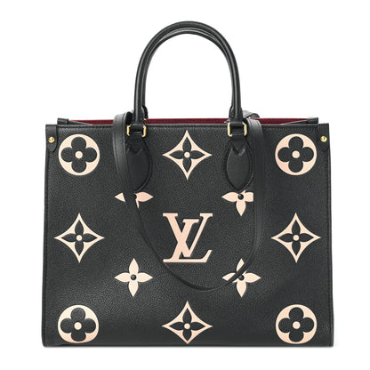 Louis Vuitton Empreinte Monogram Giant Onthego MM Black Beige 1 of 9