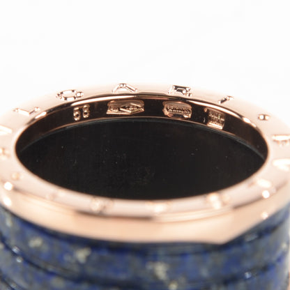 Bulgari 18K Rose Gold Lapis B.Zero1 Four-Band Ring 58 8.5 6 of 7