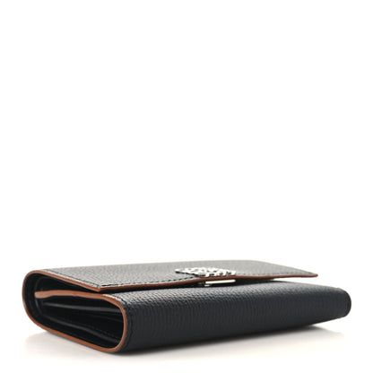 Loewe Pebble Grain Calfskin Anagram Small Vertical Wallet Black 4 of 7
