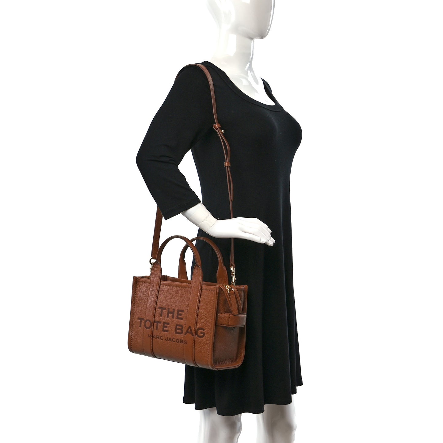 Grained Calfskin Small The Tote Bag Argan Oil