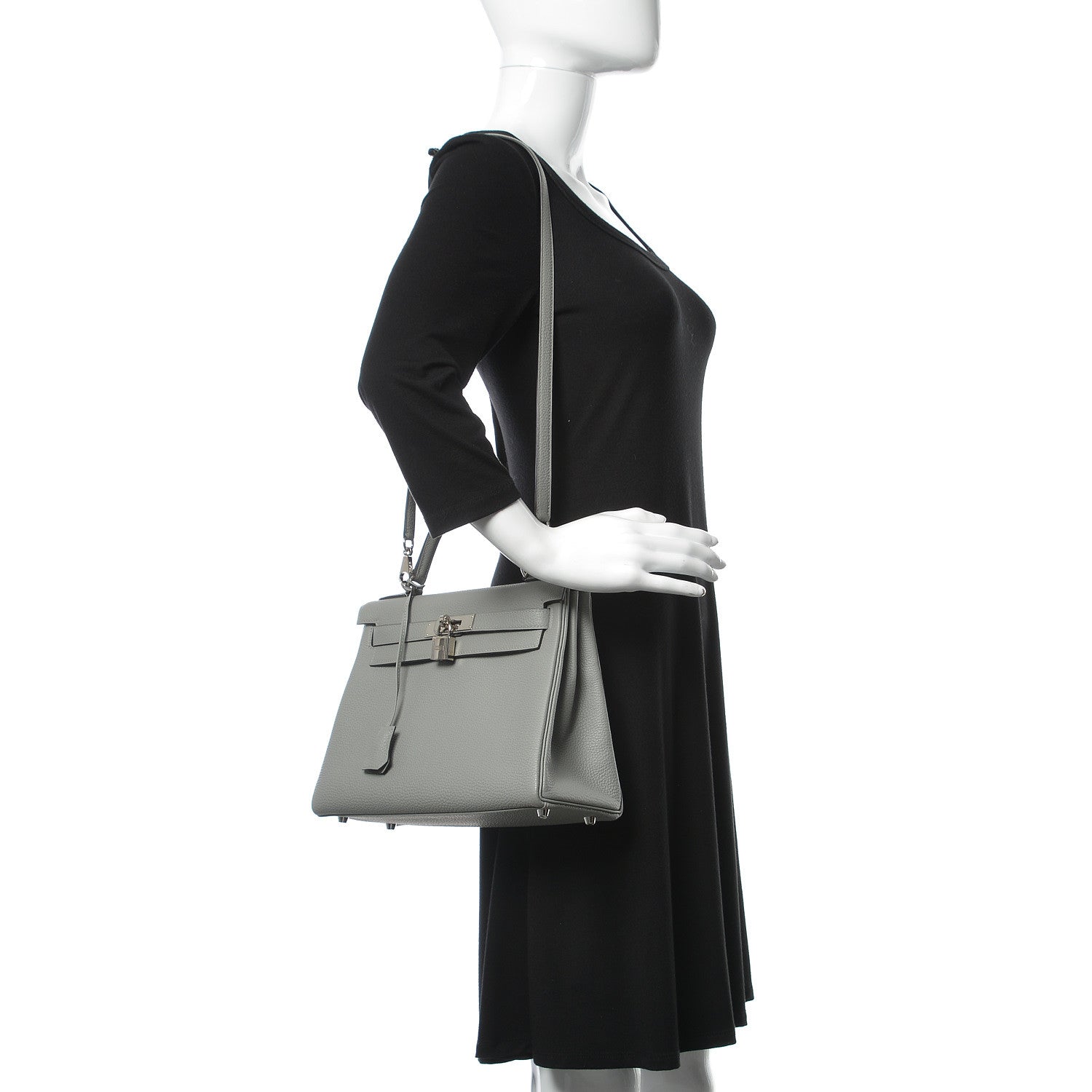 Hermes Togo Kelly Retourne 28 Gris Mouette 2 of 9