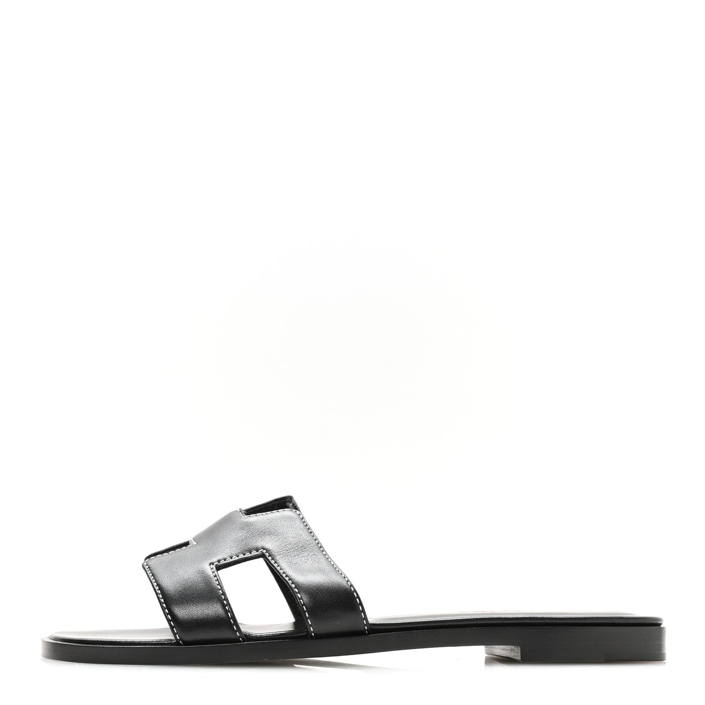 Box Calfskin Oran Sandals 37 Black