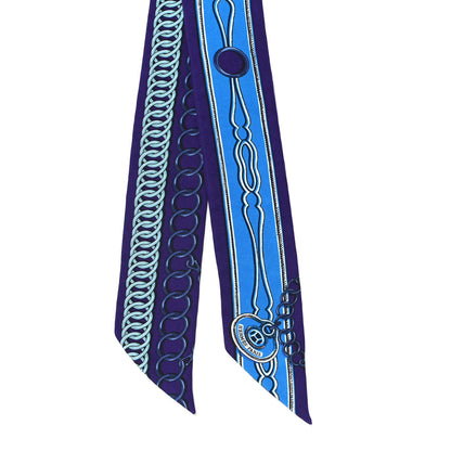Hermes Silk Maillons Twilly Ultra Violet Cobalt 2 of 4