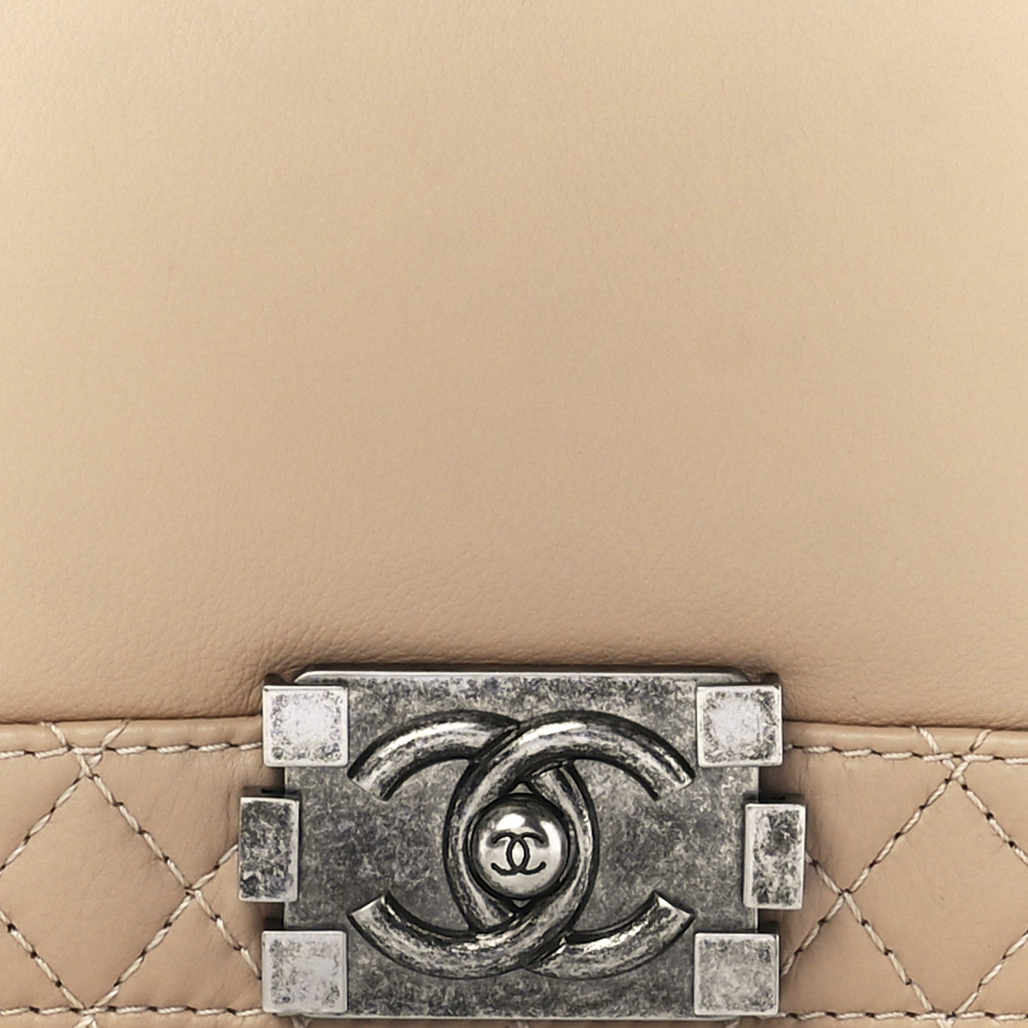 Chanel Calfskin Medium Boy Reverso Flap Beige Clair 9 of 12