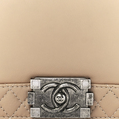 Chanel Calfskin Medium Boy Reverso Flap Beige Clair 9 of 12