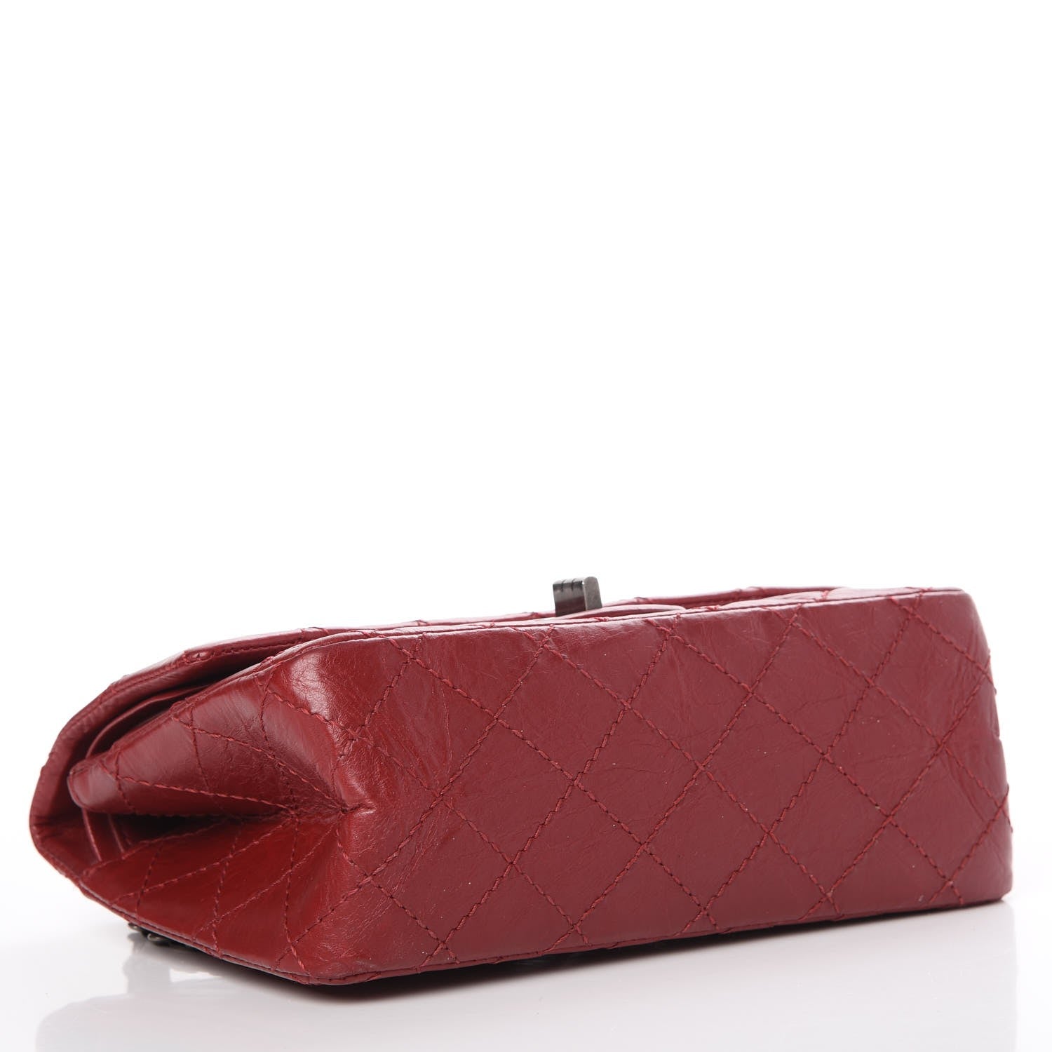 Chanel Aged Calfskin Quilted 2.55 Reissue 224 Flap Red 4 of 7