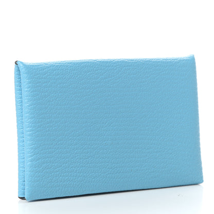 Hermes Chevre Mysore Calvi Card Case Bleu Celeste 3 of 5
