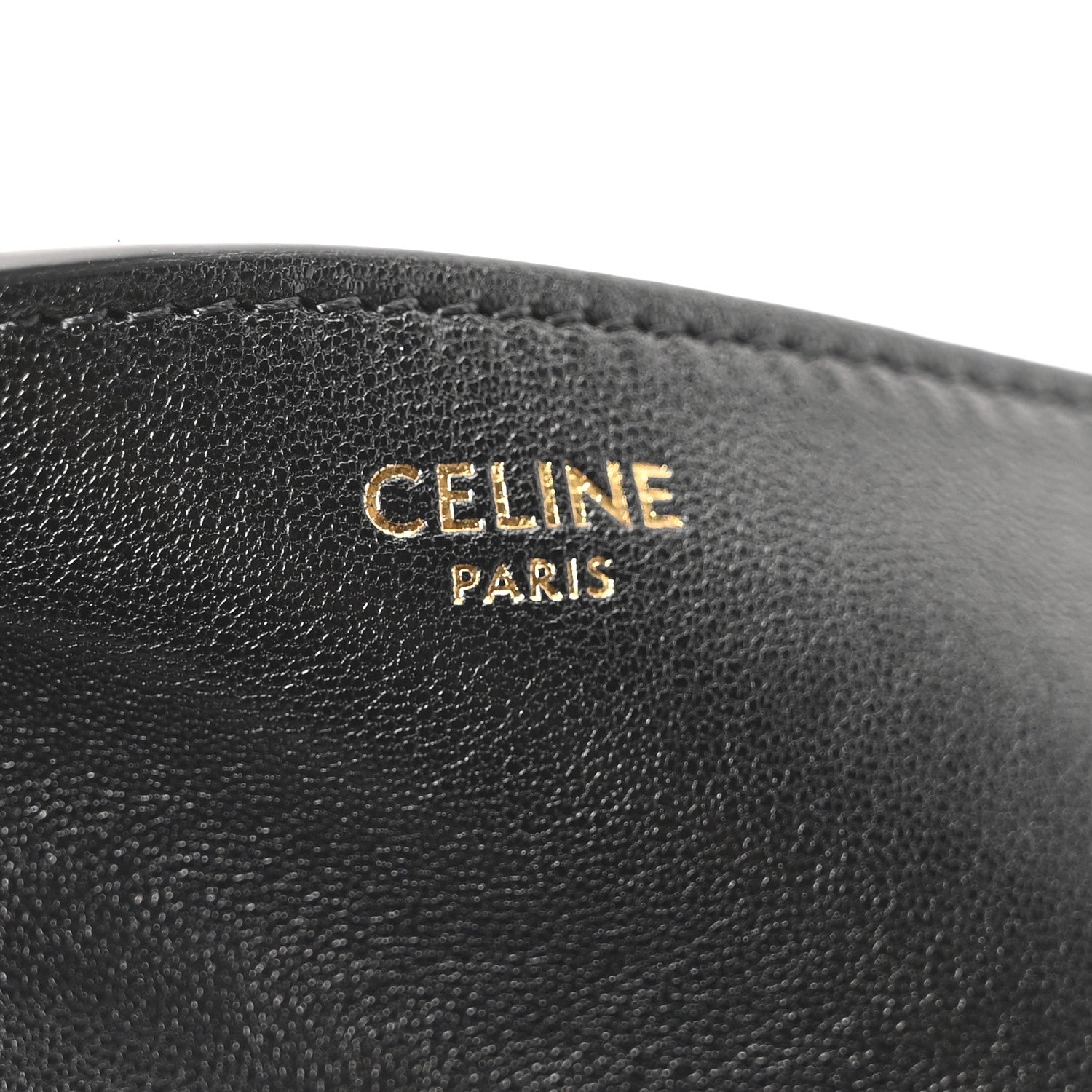 Celine Shiny Lambskin Soft Triomphe Besace Bag Black 6 of 9