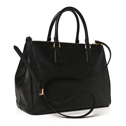 Prada Saffiano Medium Galleria Double Zip Tote Black 2 of 14
