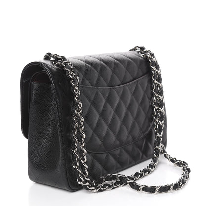 Chanel Caviar Quilted Jumbo Double Flap Black 3 of 11