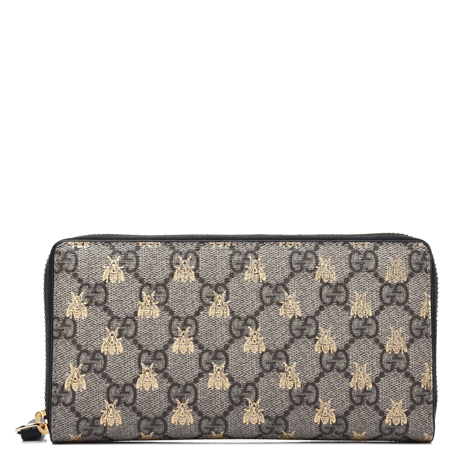 Gucci GG Supreme Monogram Bees Zip Around Wallet 1 of 11