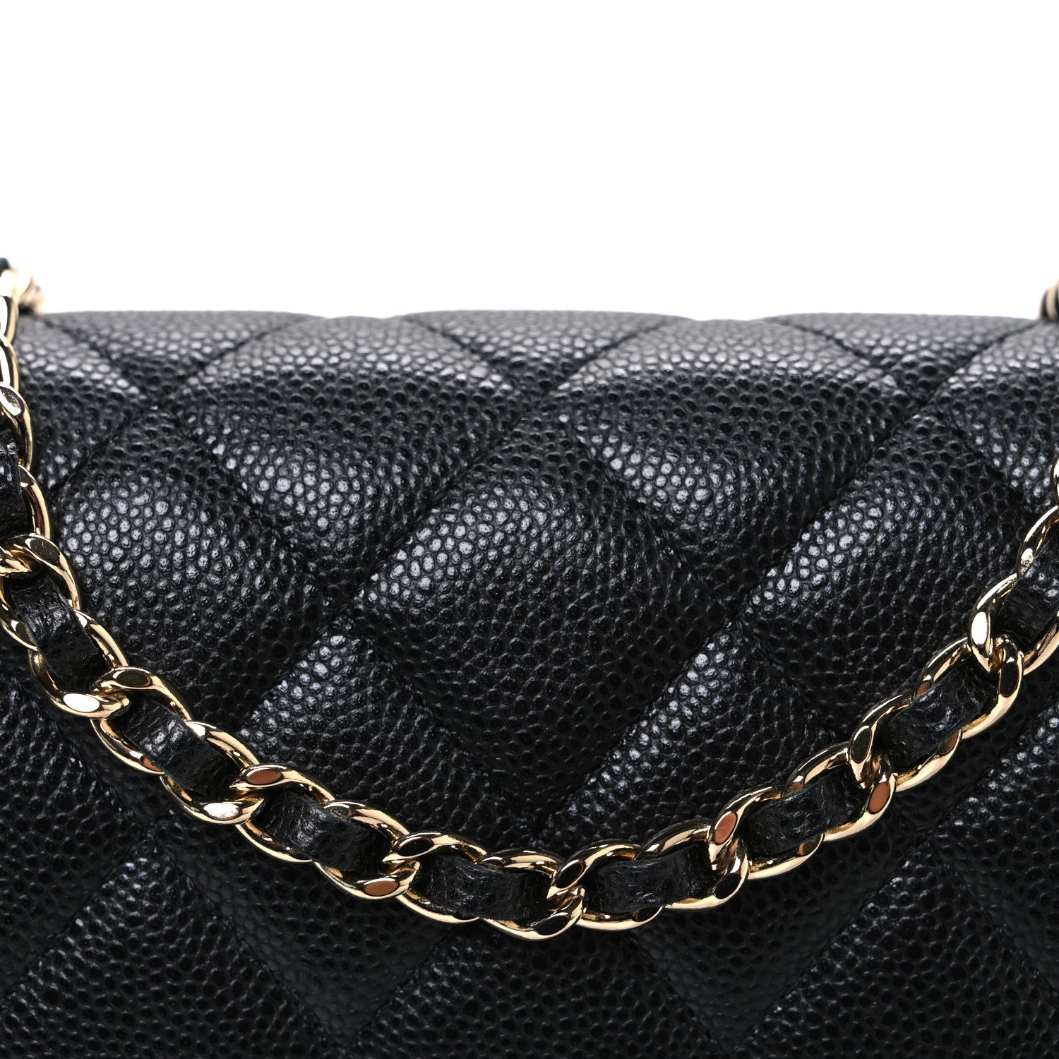 Chanel Caviar Quilted Compact Wallet On Chain WOC Black 9 of 12