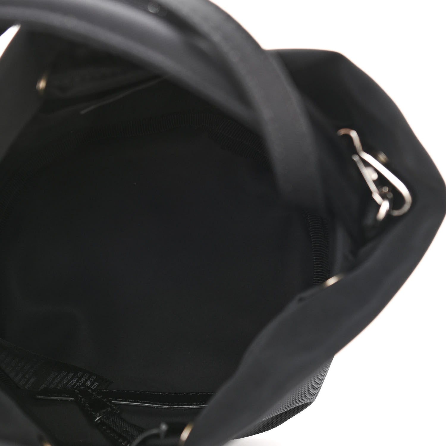 Balenciaga Recycled Sport Nylon Logo Embroidered Wheel Drawstring Bucket Bag Black Pink 5 of 10
