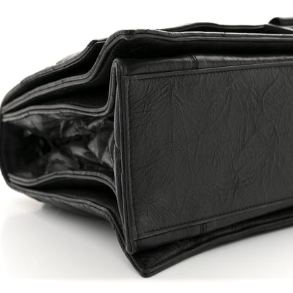 Balenciaga Crushed Calfskin Quilted Matte Black Hardware Large Crush Chain Bag Black 23 of 31