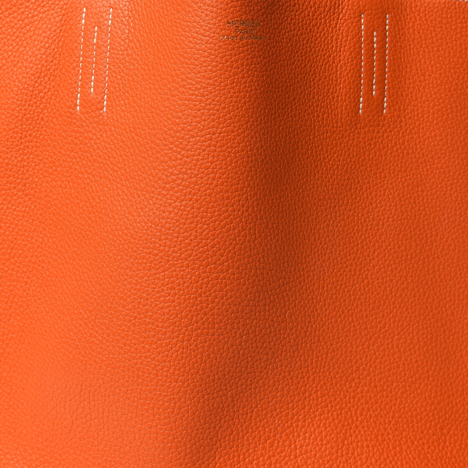 Hermes Taurillon Clemence Double Sens 45 Reversible Tote Orange Gold 7 of 15