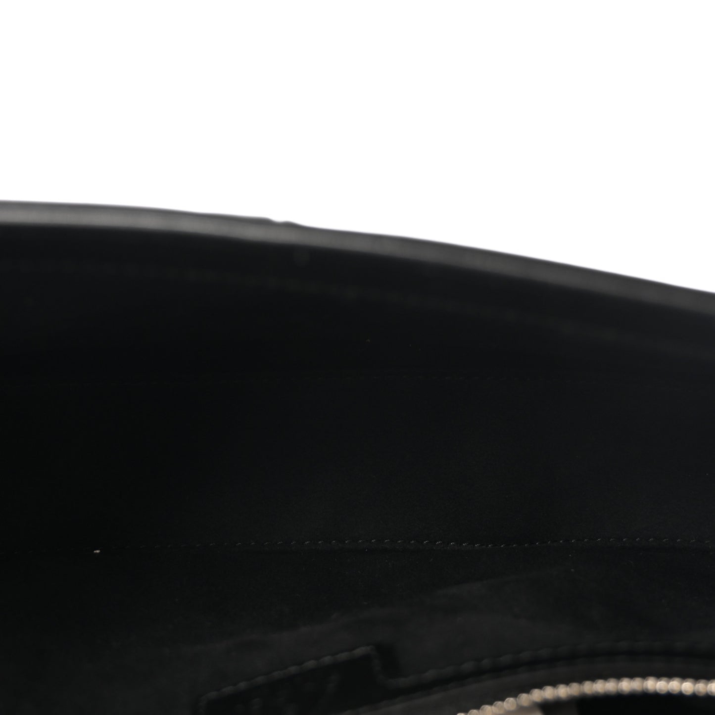 Senna Calfskin Lines Petite GG Top Handle Shoulder Bag Black Mystic White