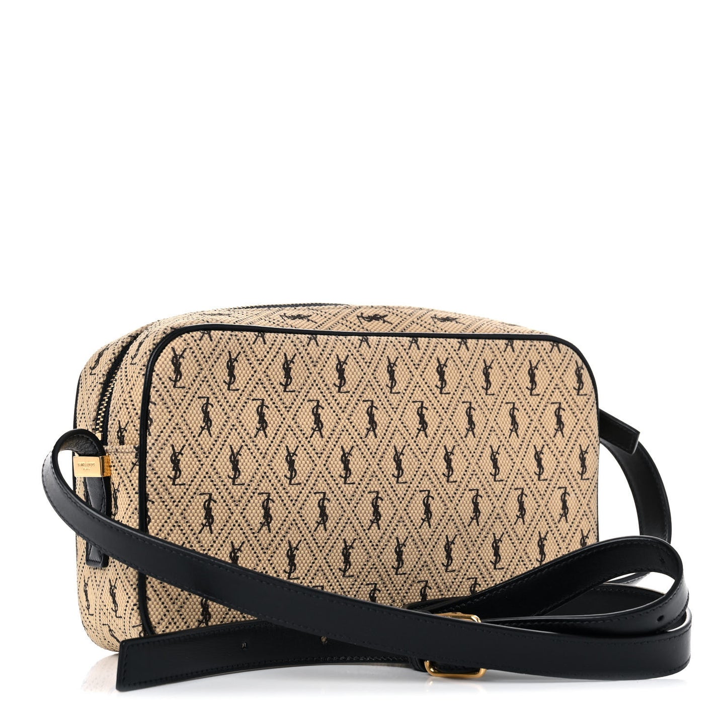 Canvas Monogram All Over Camera Bag Beige