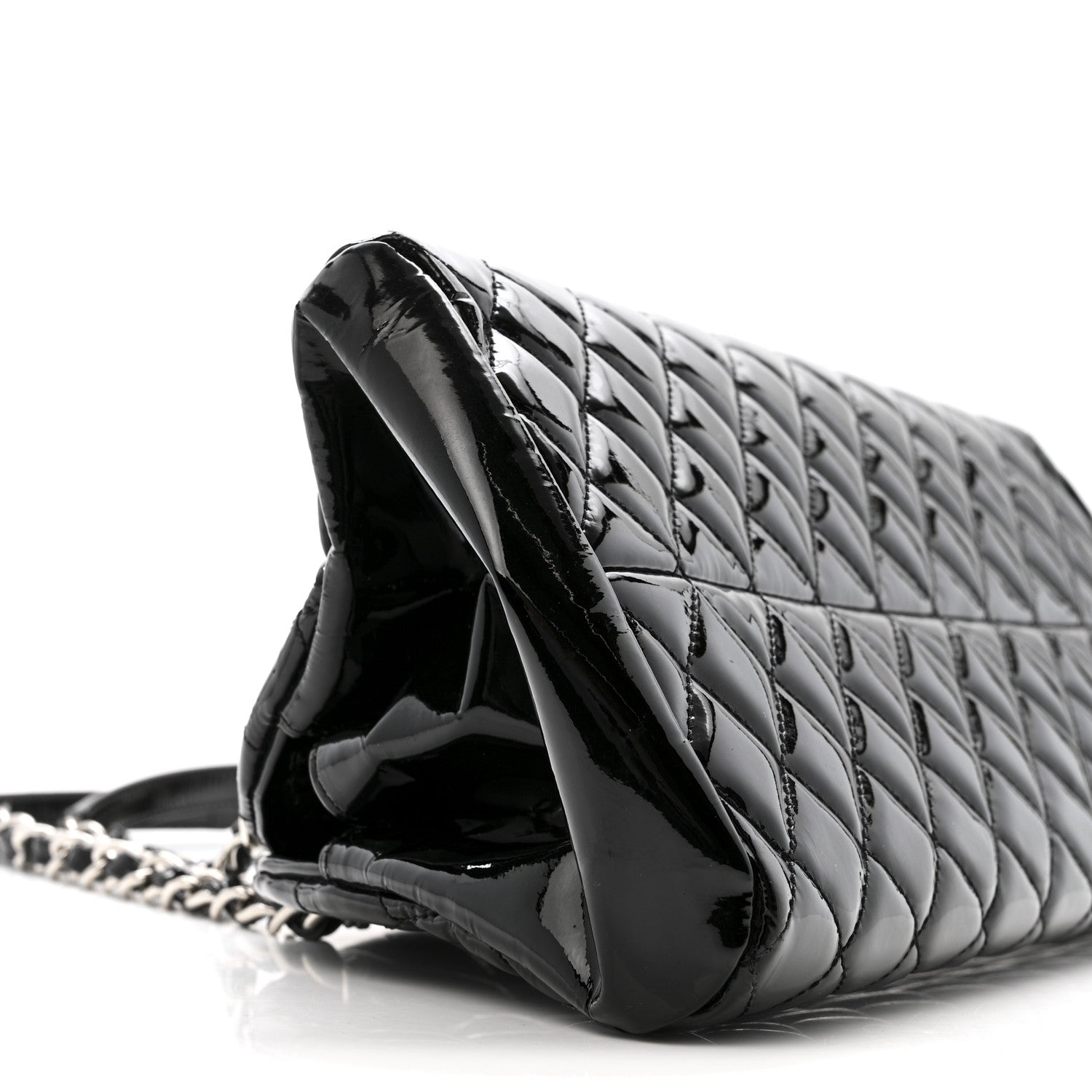 Chanel Patent Quilted Medium Just Mademoiselle Black 10 of 16