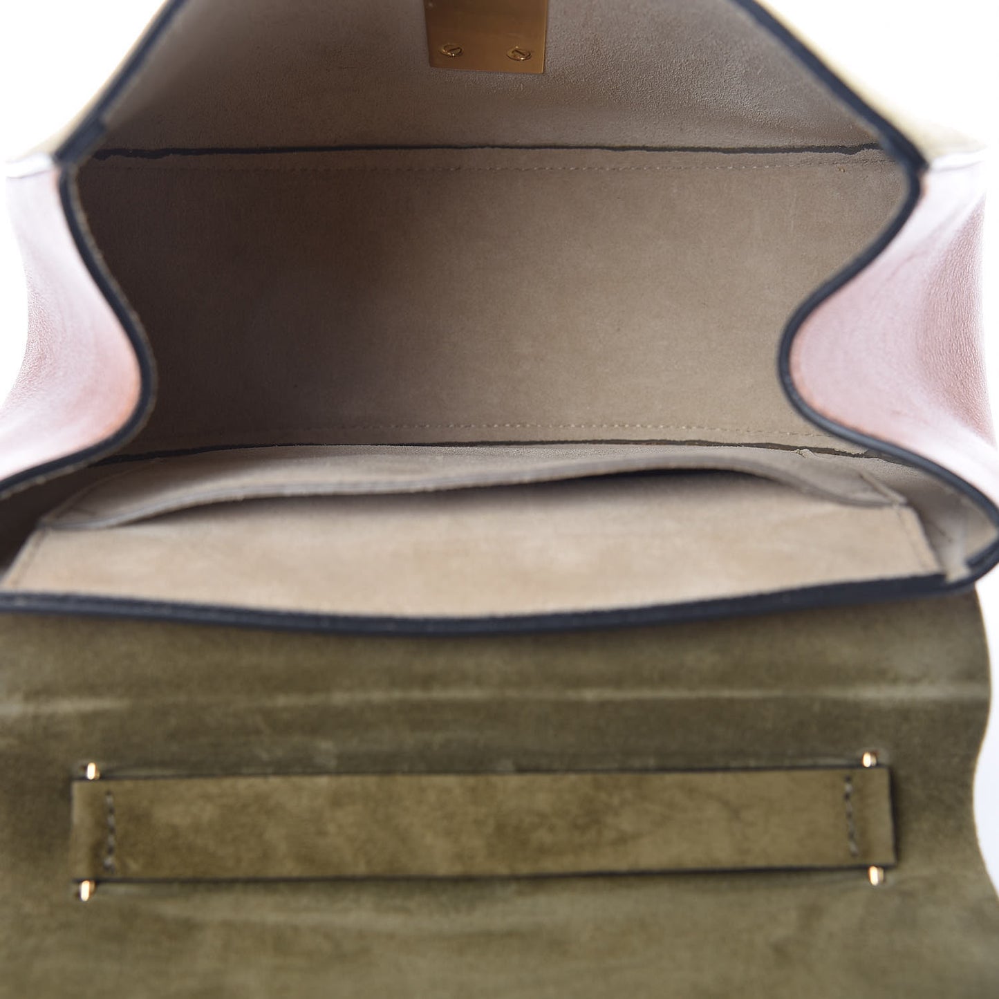 Suede Smooth Calfskin Drew Shoulder Bag Caramel